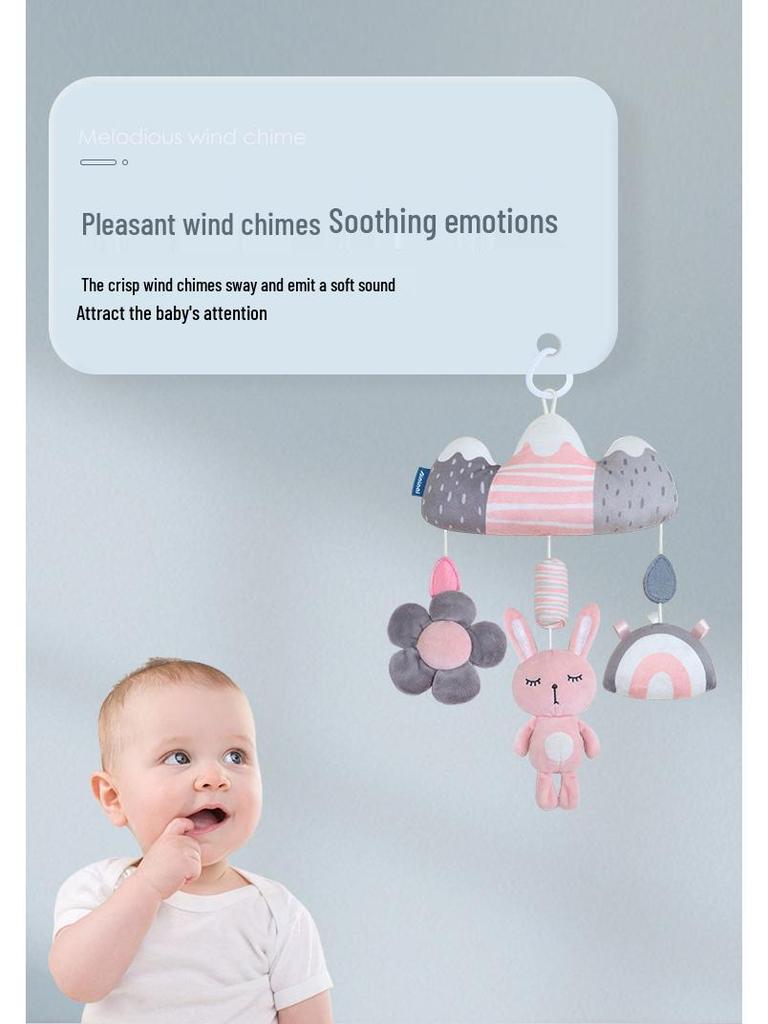 Aipinqi Baby Pink Animal Wind Chime Pendant Toy for Strollers