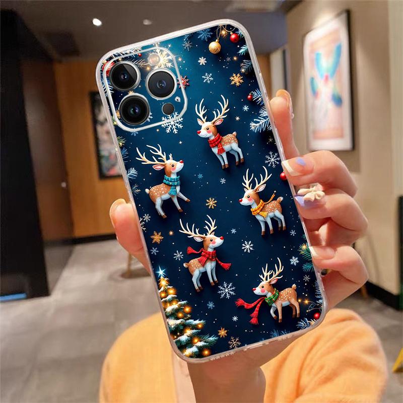 Christmas Art Phone Case For iphone 17 Pro Max 17 Air 16 15 14 13 Pro Max 15 16 Pro 15Plus Christmas Art