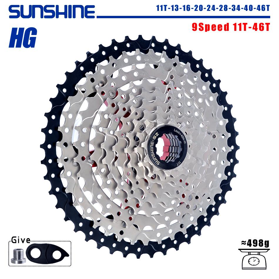 SUNSHINE Fahrradkassette 8/9/10/11/12-fach MTB Ritzel 11T-32T/36T/40T/42T/46T/50T/52T HG-Struktur Freilauf für SHIMANO/SRAM