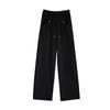 Gray Riveted Sweatpants for Women In Spring and Autumn New Products High-waisted Straight-leg Pants Relaxed Fit Small Casual Wide-leg Pants