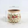 Retro Blue & White Distressed Ceramic Succulent Pot – Simple Decorative Vase for Green Plants & Flowers