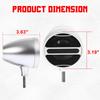 1Pair 3 Inch Motorcycle Stereo Bluetooth Speaker Motorbike Audio MP3 FM Radio with Led Atmosphere
