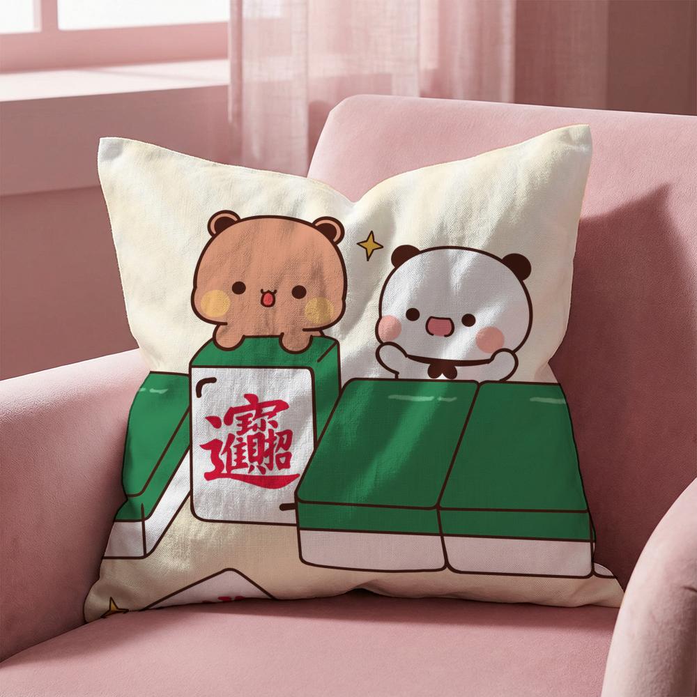Cute B-BUBU DUDUS Cushion Cover Multi-Scene Pillow Cover for Home & Car - Reversible, Soft & Durable for Daily Use