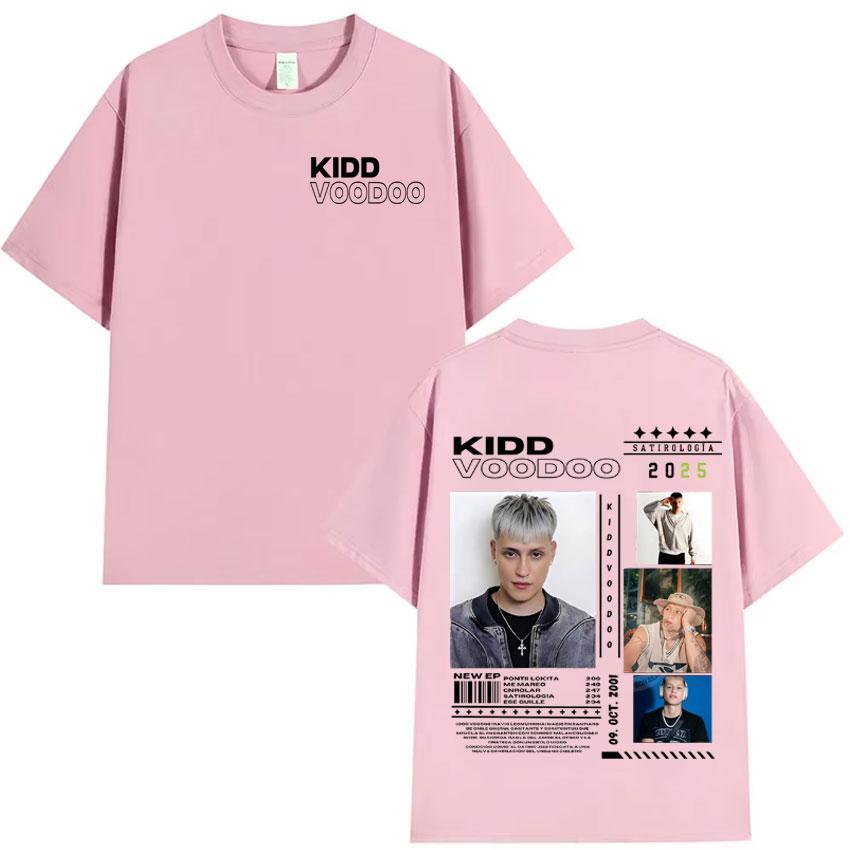 Singer Kidd Voodoo New Album Merch 2025 Fashion Oversized Tshirt Summer Mens Women Clothing Aesthetic Cotton Tshirt Streetwear
