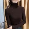 Autumn and Winter New Double-sided Bottoming Shirt Women's Turtleneck Inner with Foreign-style Shirt Thickened Warm Versatile Top