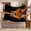 Hull City Personalisierte Fleecedecke Mit Fußballlogo, Individueller Name Text Weich Warm Home Überwurfdecke