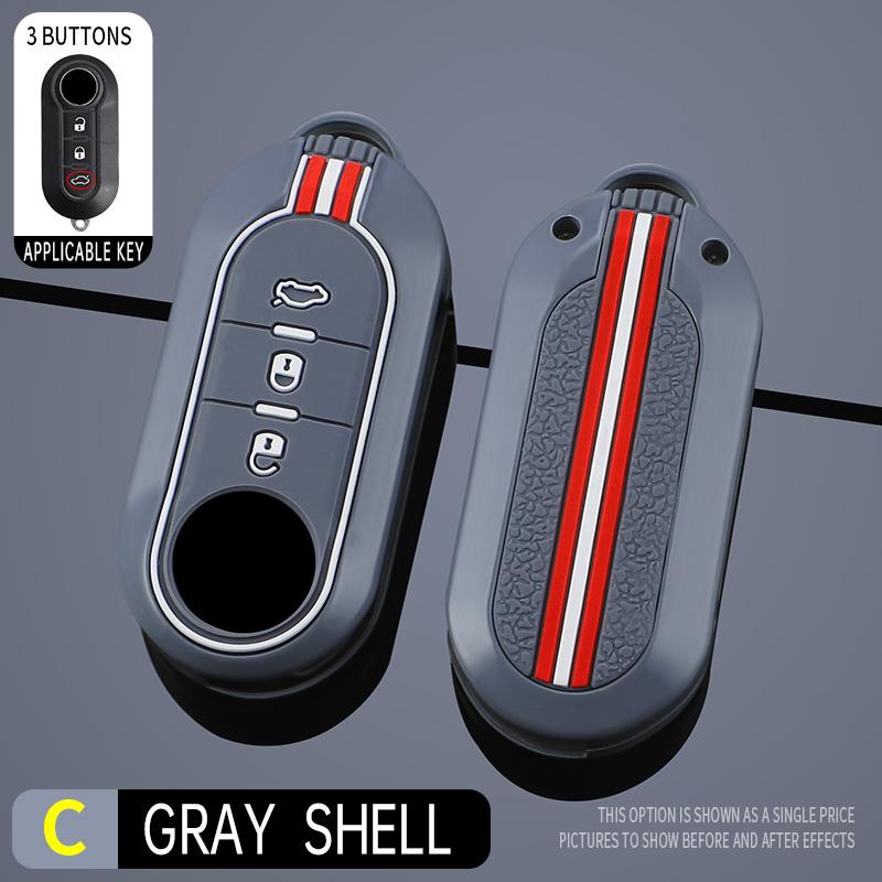 Zinc Alloy Car Key Bag Protect Shell Fob For Fiat 500 Ducato Panda 500L Punto Lancia Musa For Citroen Jumper For Peugeot Boxer