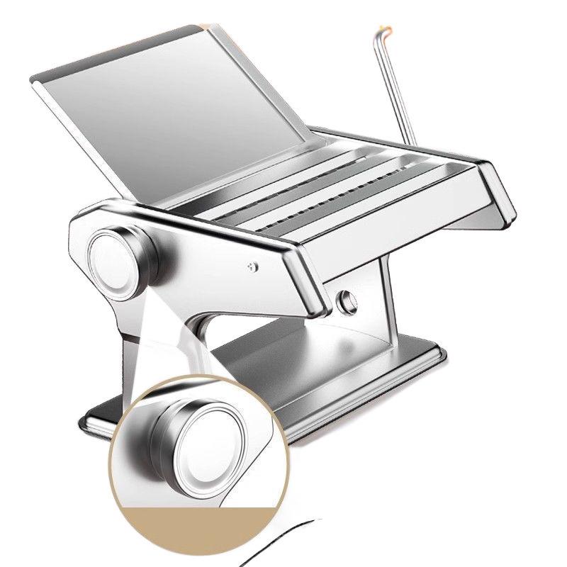 Stainless Steel Manual Noodle & Dumpling Press with Hand Crank and Two Blades