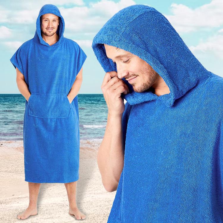 Hooded Quick-Dry Coral Fleece Bath Towel Robe