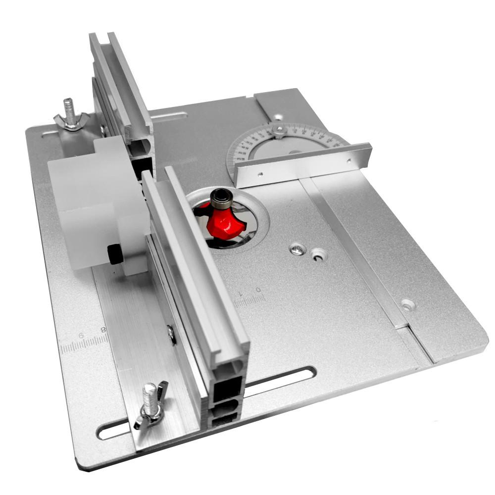 Multifunctional Aluminium Router Table Insert Plate Woodworking Electric Wood Router Flip Plate for Working Benches Router Plate