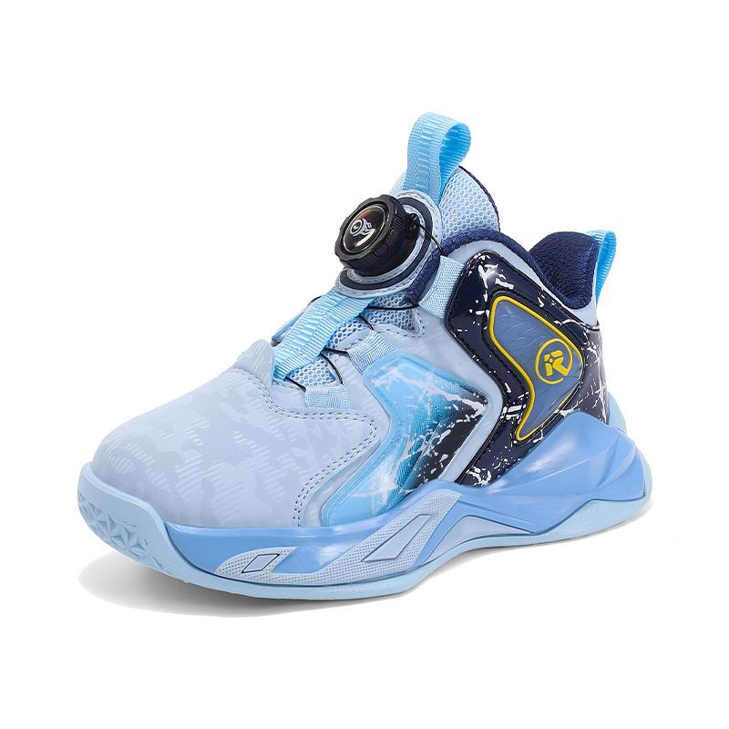 

Popular spot rotating buckle cool leather basketball shoes trendy comfortable inner sports shoes platform children s running shoes 40
