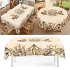 Vintage Easter Bunny Eggs Tablecloths Holiday Party Decor Spring Floral Rectangle/Round Table Cover Easter Decorations For Home