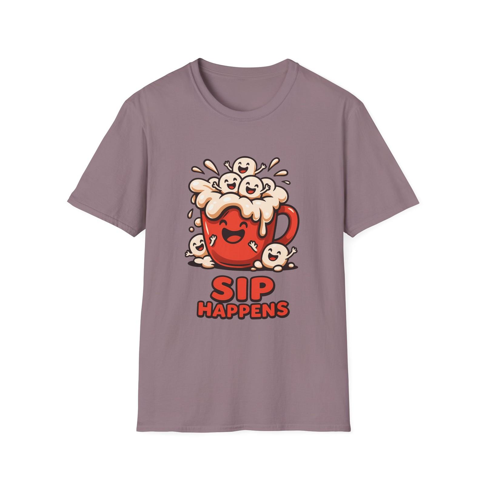 Unisex Softstyle T-Shirt Mens Womens Tees Top Hot Cocoa Mug Funny Coffee Marshmallow Christmas L
