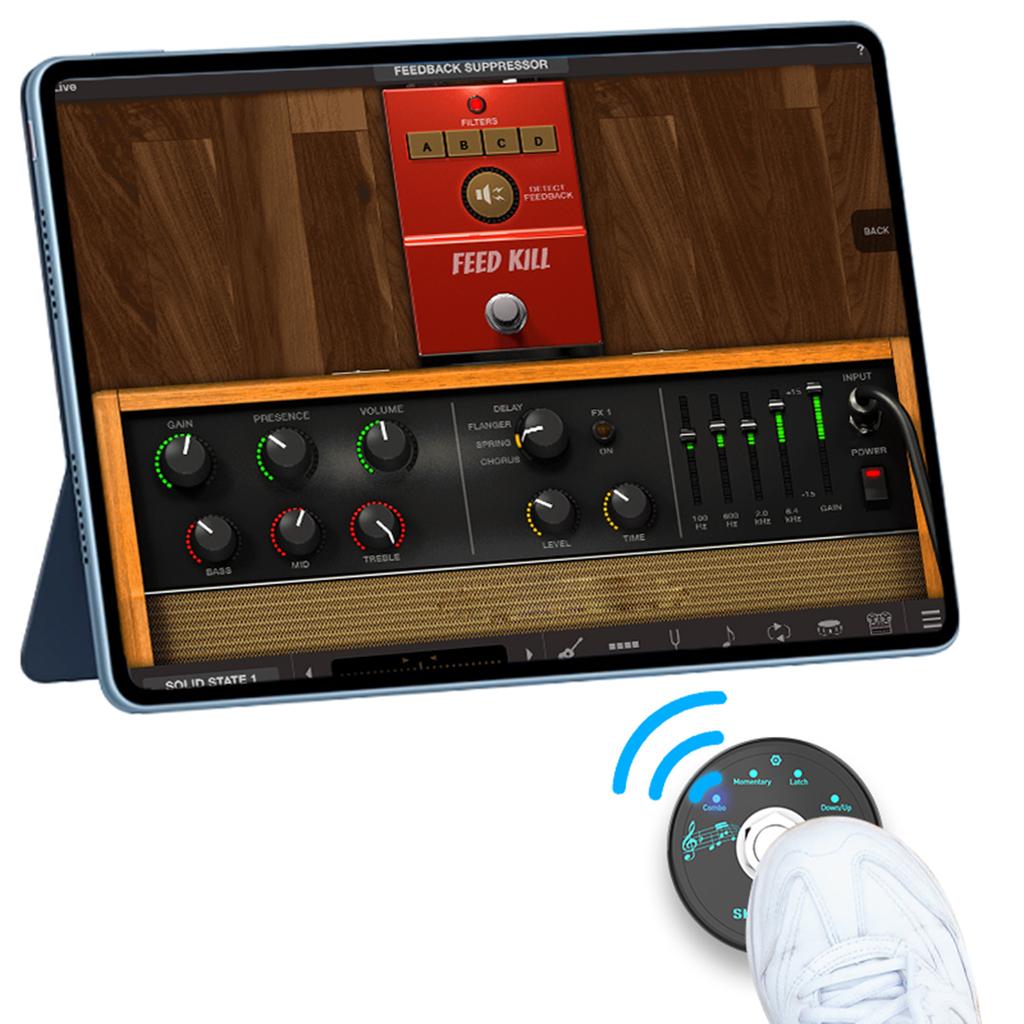 Pedale per girare le pagine Partitura Girapagine Connettività wireless Pedale wireless girapagine Ricaricabile Girapagine musicale