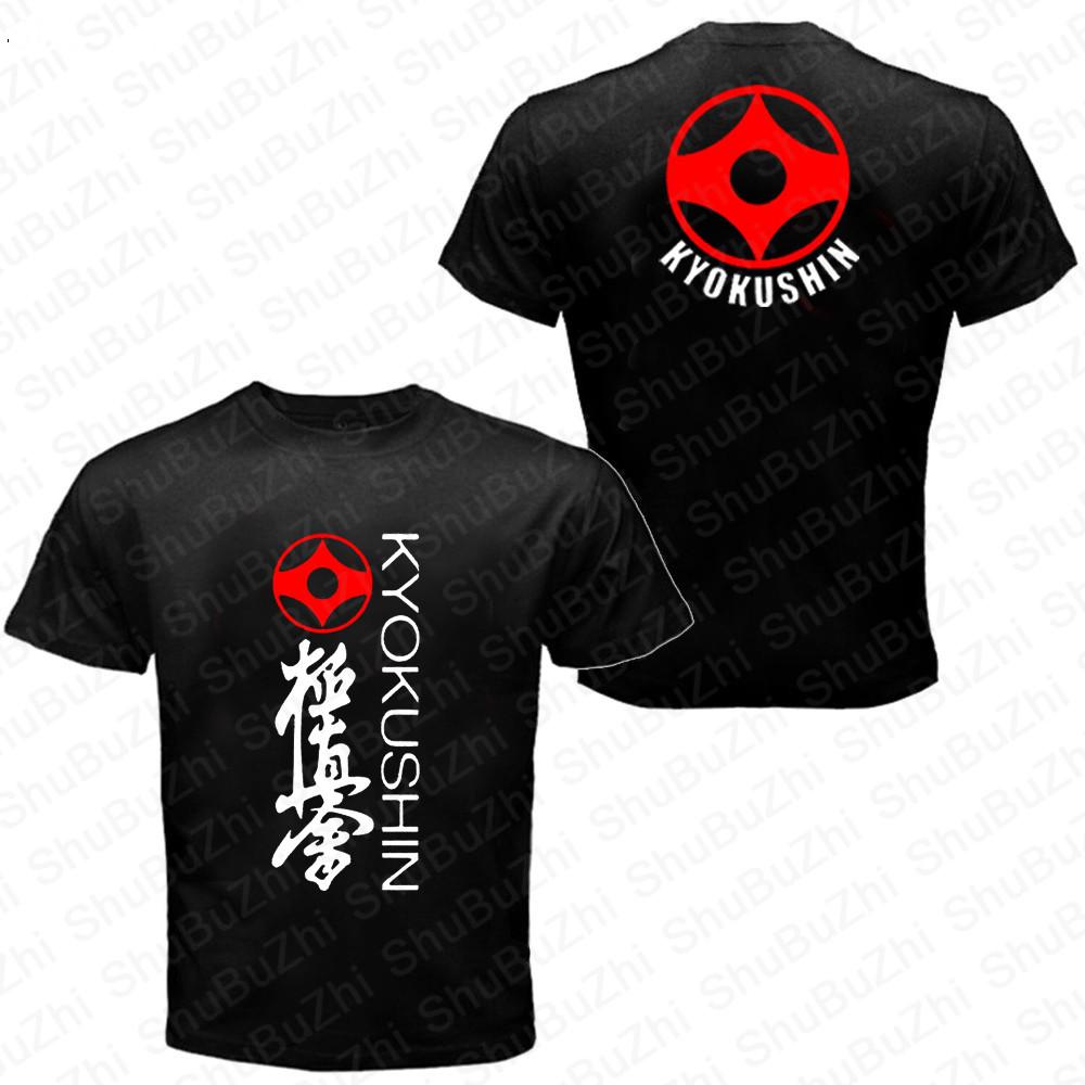 

Kyokushinkai Kyokushin футболка Kai Kan Karate футболка Один удар - смерть ММА Змішані бойові мистецтва Нова чоловіча літня бавовняна футболка L