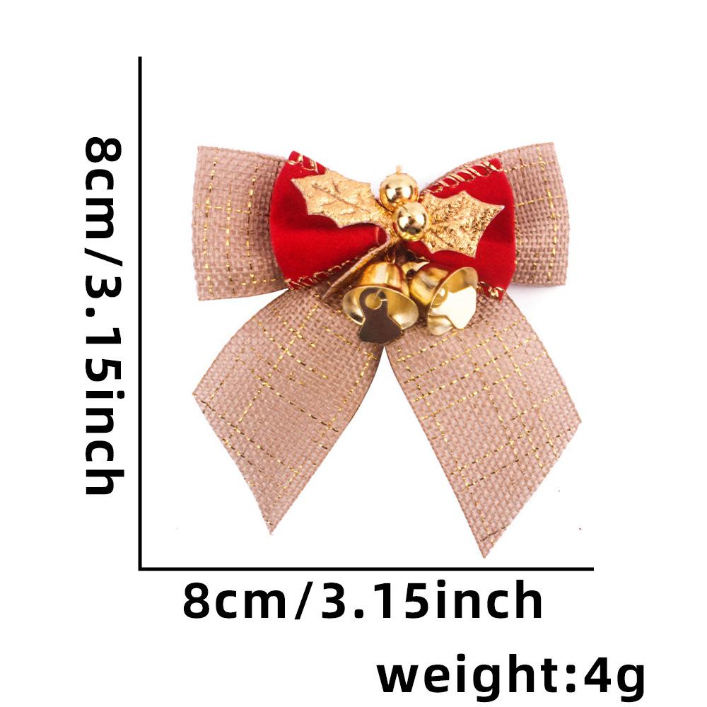 Mini Christmas Bow with Bells - Tree Ornament & Gift Box Decoration