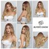 Synthetic Hairline Lace Wigs Blonde Long Body Wavy Cosplay Wig Middle Part Natural Wave Party Lolita Lace Frontal Wigs for Women