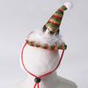 Cat Christmas Hat Pet Glittery Golden Xmas Hat Puppy Hat with Feathers for Cats And Small Dogs Photo Prop Festive Dress-up