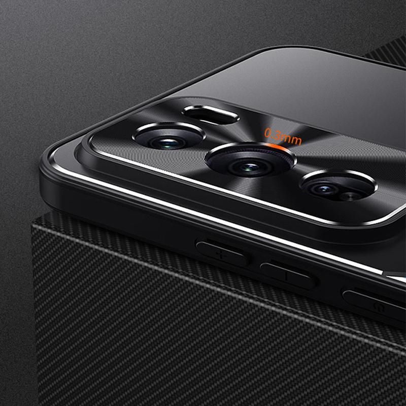 For Oppo Reno12 5G (China) Phone Case Aluminum Alloy + TPU Shockproof Phone Cover
