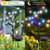 20 Leds Solar Cherry Blossom Lotus Lights Garden Light Outdoor Lawn Lights Patio Decoration Garden Aisle Ambient Landscape Light