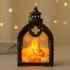 Vintage-Style Christmas Lantern Ornament - Luminous Hanging Night Light for Holiday Decor