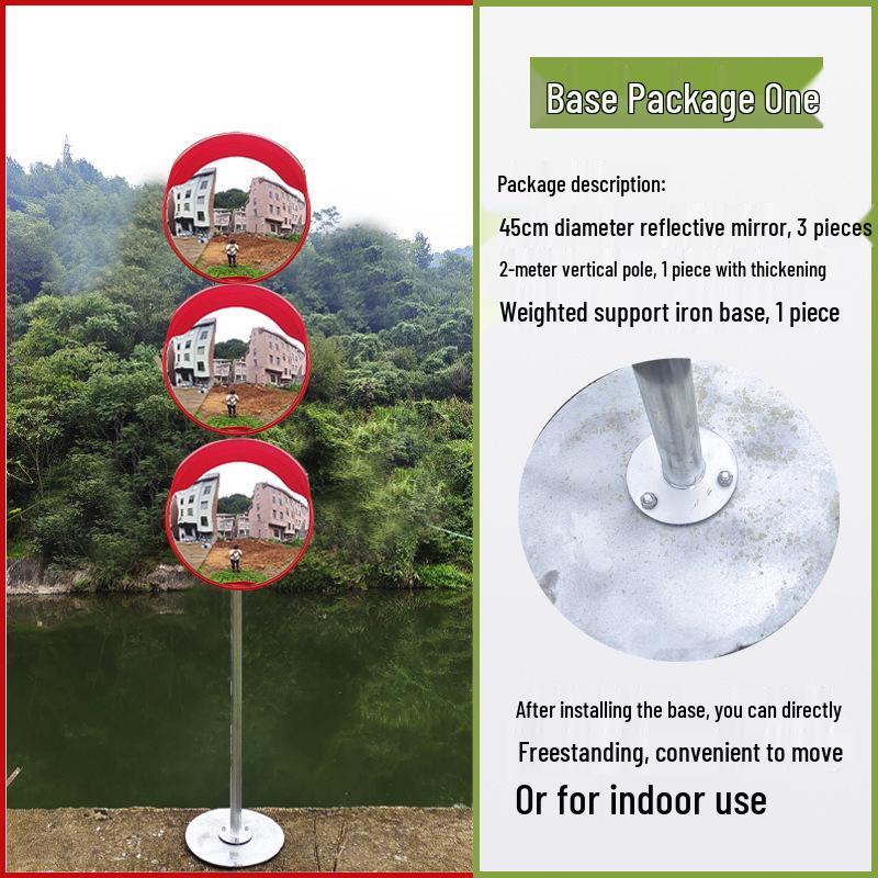 Wide-Angle HD Reflective Traffic & Anti-Theft Convex Mirror for Indoor/Outdoor Use