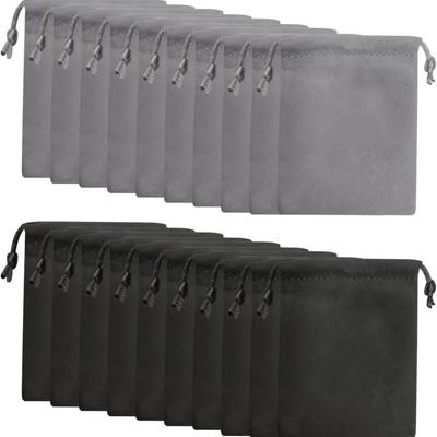 20 Stück Samttaschen, Schmuckbeutel, Samttaschen mit Kordelzug, Geschenktaschen, Taschen für kleine Gegenstände
