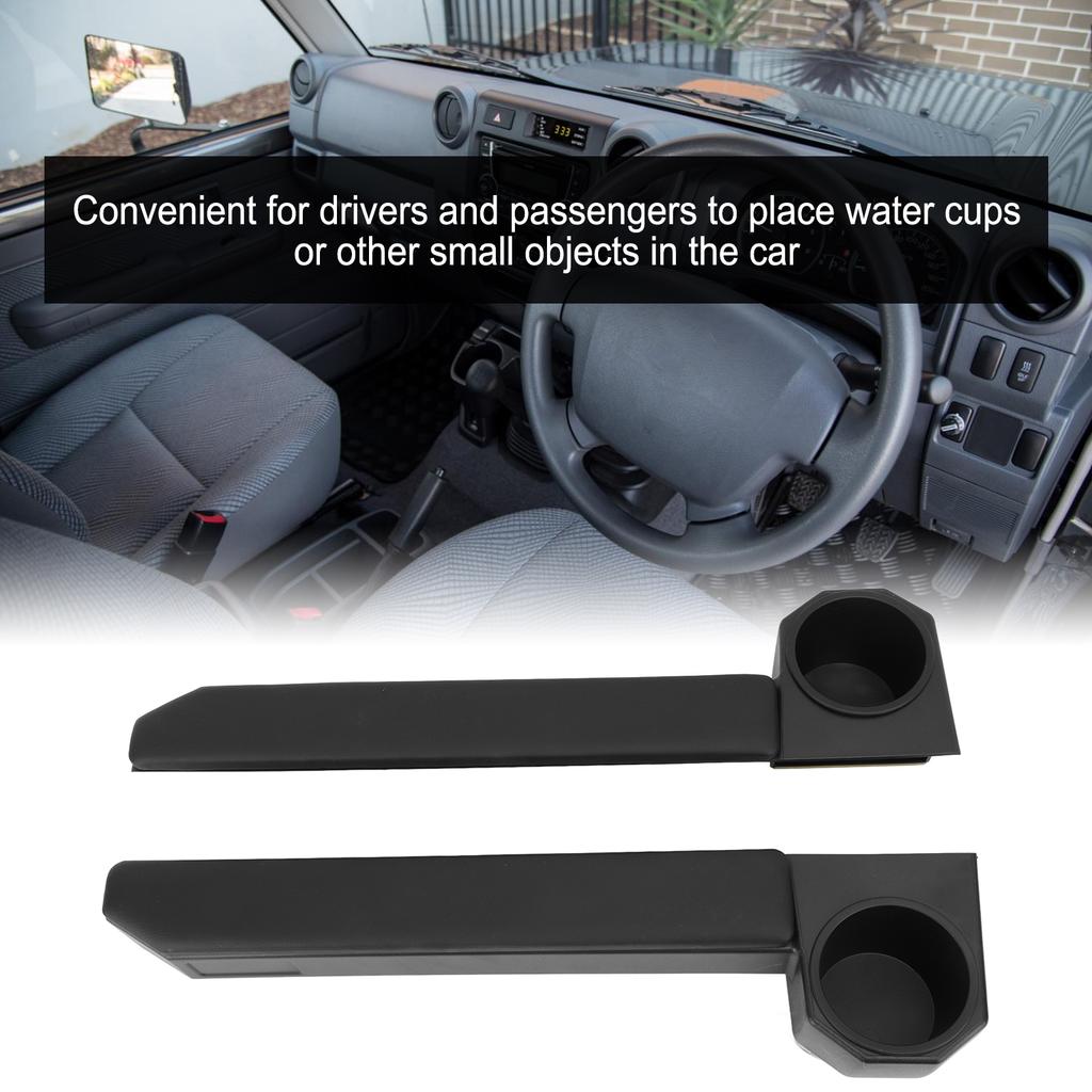 Door Armrest Cup Holder Plastic Leather Wear Resistance Replacement for   70 Series Door Armrest Drink Holder