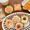 Food Shape Capybala Plush Keychain Capybala Plush Doll Keyring  Schoolbag Decoration