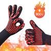 BBQ Oven Gloves High Temperature Resistance Barbecue Mitts 900 Degrees Fireproof Anti Heat Insulation Microwave Glove for Baking