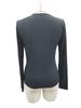 Ladies Sexy Front Mesh Splicing Hollow Out Solid Color Long-sleeved T-shirt Slim Thin Tops Versatile Closet Essential Fashion Items Shirt