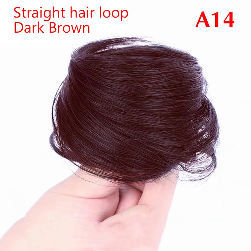 

Synthetic Messy Hair Piece Daily Use Chignon Scrunchies Fake Elastic Hairpiece Brown Donut Bun For Women