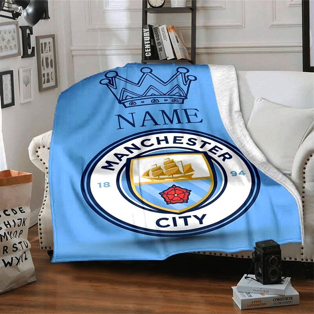 Custom Name Argentina Football Crest Blanket for Couch & Bed, Plush Cozy Fuzzy Blanket Super Soft & Warm Blankets for Fall and Winter. 0908222