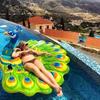 Super Large Peacock Inflatable Ride Aquatic Animal Floating Bed Swim Ring Floating Row Floating Air Cushion Travel Shooting