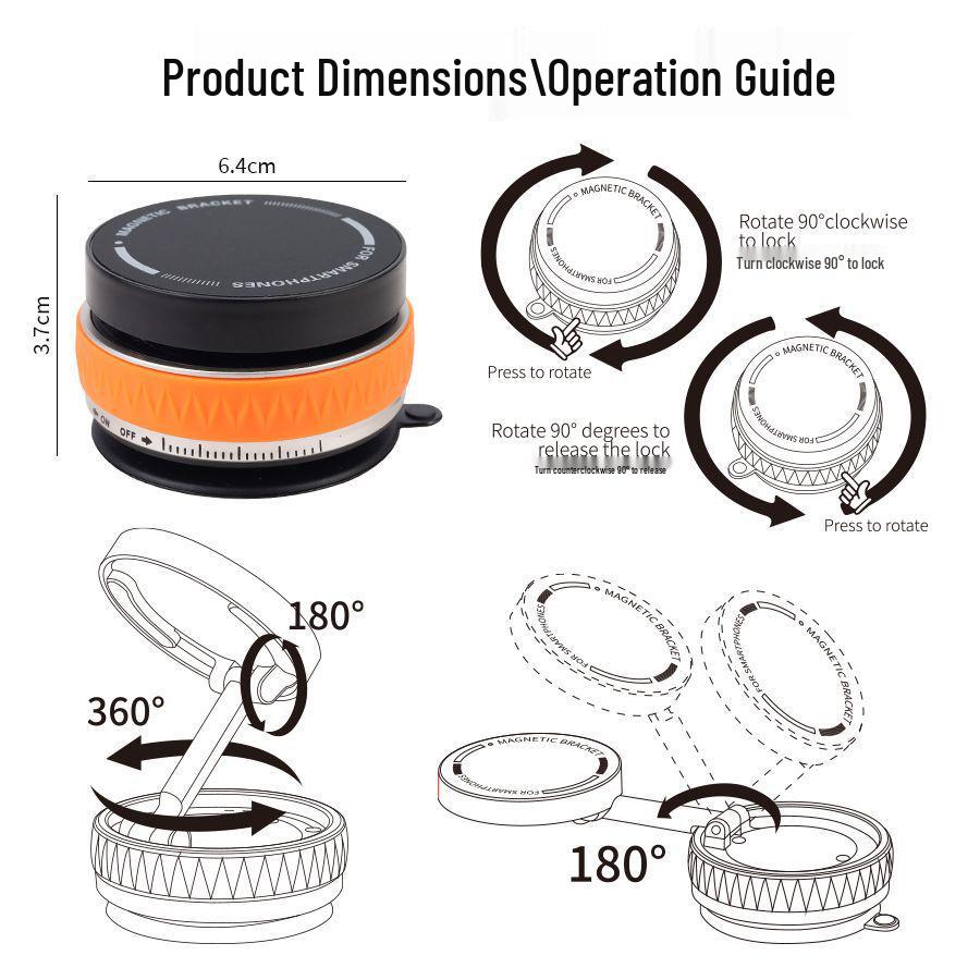 2026 Magnetic Car Phone Holder with Enhanced Vacuum Suction and Folding Navigation Bracket