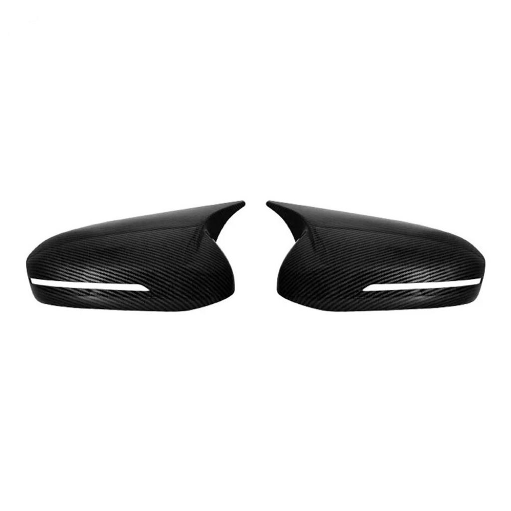 Car Side Door Rearview Horn Mirror Cover Fit For KIA K5 Optima 2011 2012 2013-2015 Cap Sticker Trim ABS Carbon Fiber Style Black