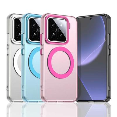Color Matte Translucent Magnetic Case for Xiaomi 15 Pro For Redmi Note 13 Pro Plus 5G4G Magsafe Wireless Charge Shockproof Cover