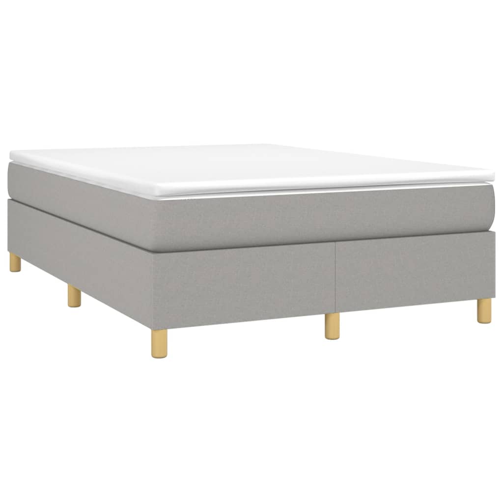 Vidaxl Kontinentalbett Mit Matratze, Hellgrau 140X200 Cm, Stoff