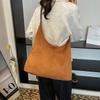 Tote bag women's bag premium sense 2025 winter new large-capacity velvet shoulder bag commuter mother and child bag