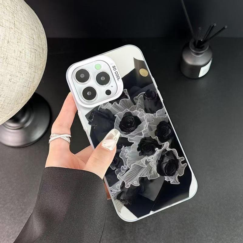 

Black Rose Bouquet iPhone Case: Compatible with iPhone 15 Pro Max, iPhone 16, EU 14, Cross 13, Aesthetic 12 Models iPhone 15 Pro Max