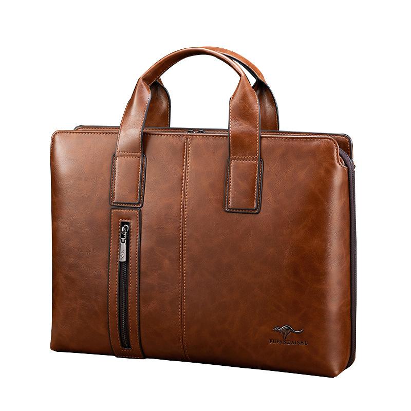 

TS JYL laptop bag,New Men Briefcase Shoulder Crossbody Multi-Pocket Simple Business Bag OneSize серый