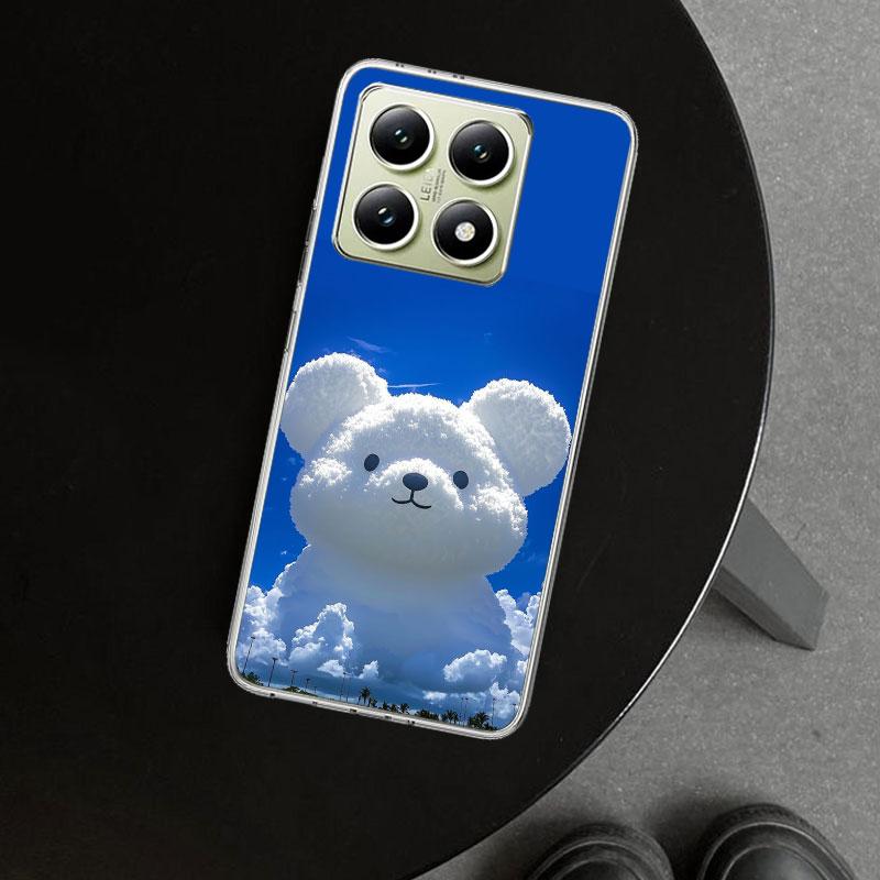 Sunny Clouds Teddy Bear Phone Case Cover for Xiaomi Redmi Note 15 14 13 12 11 Pro Plus 14S 12S 11S 11T 11E 10S 10 Customized Fun