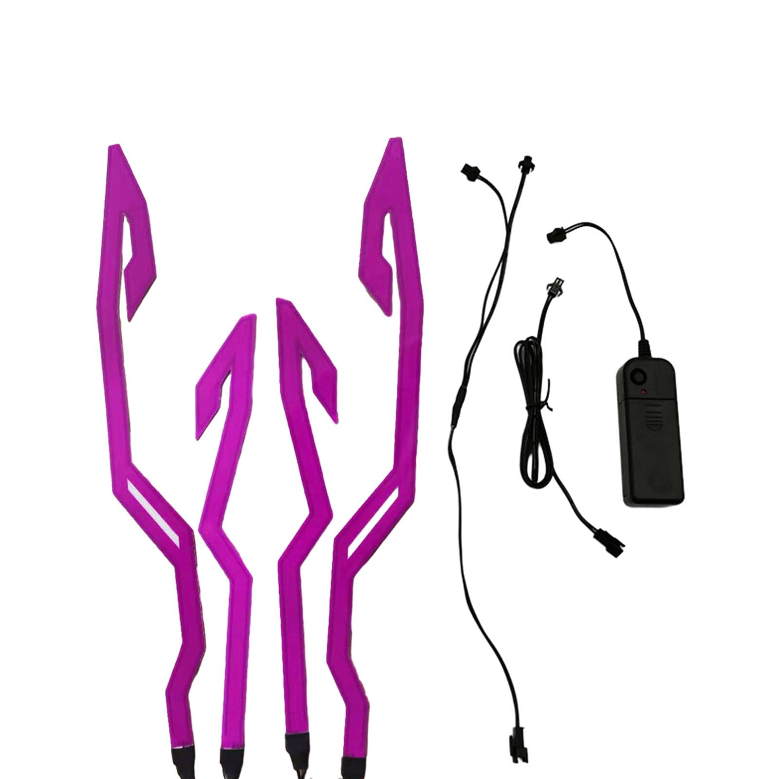 

Комплект фонарей для мотоциклетного шлема, светодиодная наклейка на шлем для езды на велосипеде, ночной сигнальный фонарь для шлема мотоцикла фиолетовый