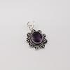 Natural Amethyst Gemstone 925 Sterling Silver Boho Jewelry Designer Pendant 1.37" For Women CP-40-1