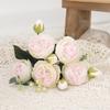 Tenvity Peony Artificial Flowers Silk Rose Bouquet Vase for Home Wedding Garden Decor Fake Plants Christmas Garland Material