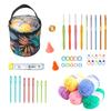 Complete DIY Knitting and Crochet Kit Includes Yarn, Hooks, and Accessories for Bags and Sweaters