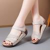 No. Leather big sandals for women, fashionable thick-soled non-slip sandals for women