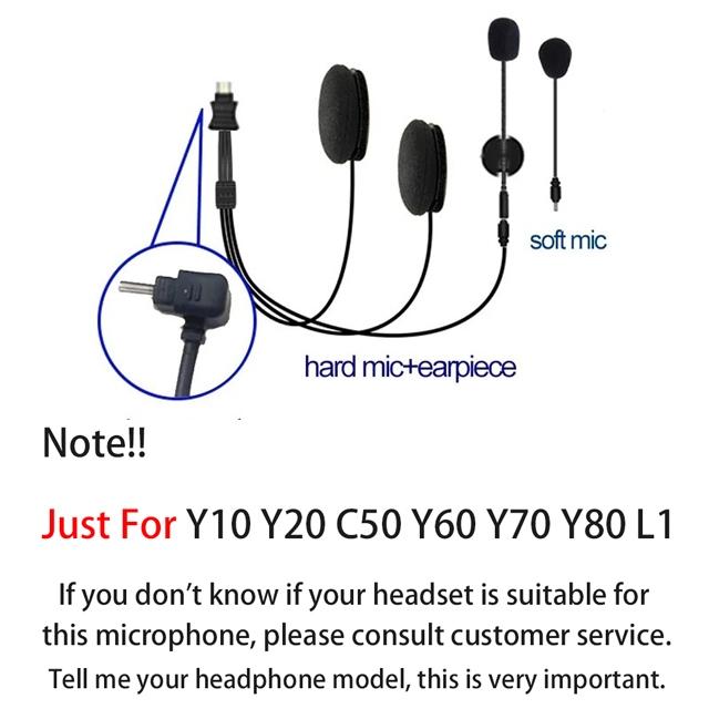 

Комплект микрофона для гарнитуры шлема для Y10 Y20 C50 Y60 Y70 Y80 L1 Мягкий Жесткий Микрофон 2-in-1 microphone(For Y10)