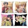 Anime L-Love S-Stage Pillow Case Anti-dustmite Pillowcase Invisible Zipper Silky Short Plush Sofa Cushion Cover