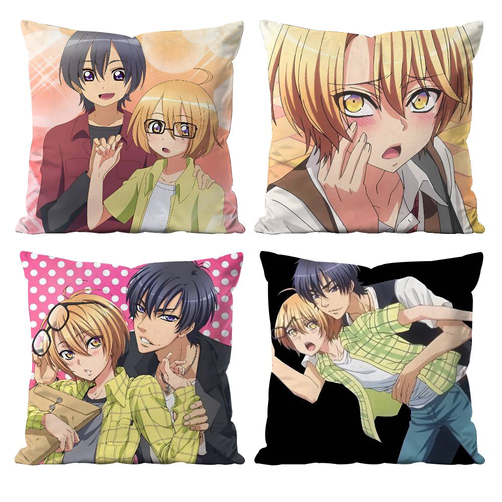 Anime L-Love S-Stage Pillow Case Anti-dustmite Pillowcase Invisible Zipper Silky Short Plush Sofa Cushion Cover